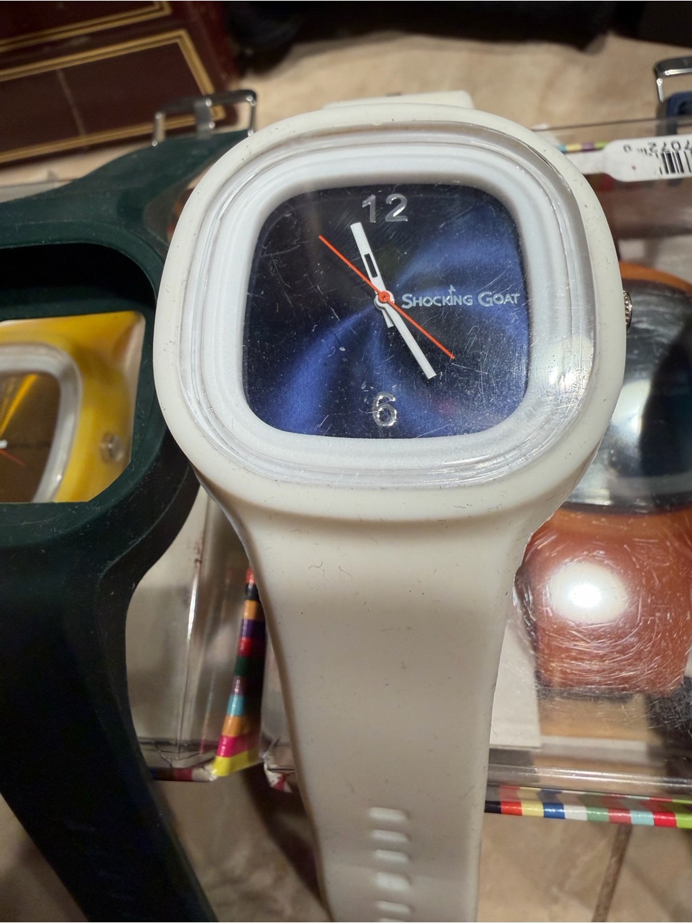 3 Shocking Goat Silicone Watches with 3 extra bands no batteries
